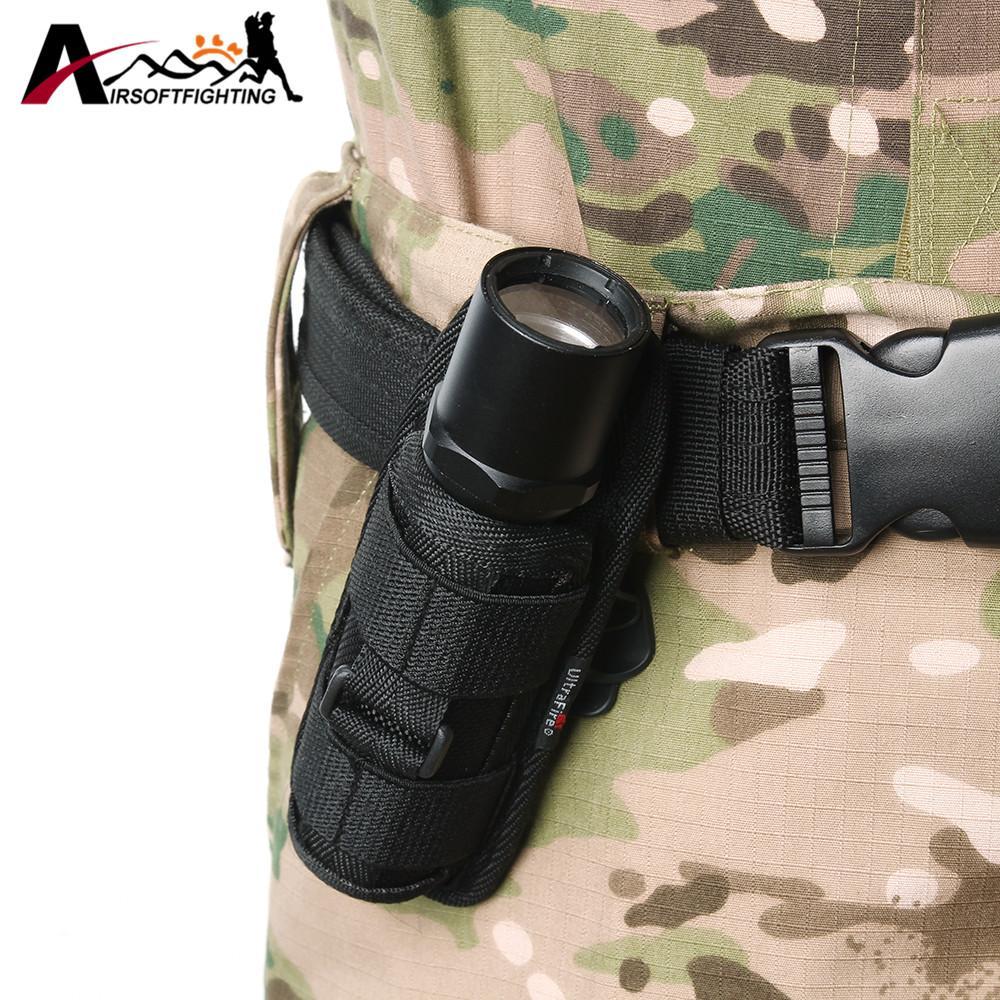Tactical Molle 360 Degrees Rotatable Flashlight Holster Pouch Holder 15Cm-Airsoftfighting-Bargain Bait Box