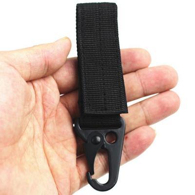 Tactical Molle Hanging Belt Carabiner Key Hook Webbing Buckle Strap Clip-Fashion brand stores-Black-Bargain Bait Box