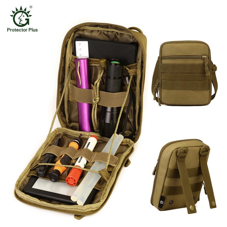 Tactical Utility Molle Edc Pouch Outdoor Hunting Tool Organizer Hiking Camping-Protector Plus Tactical Gear Store-Wolf Brown-Bargain Bait Box