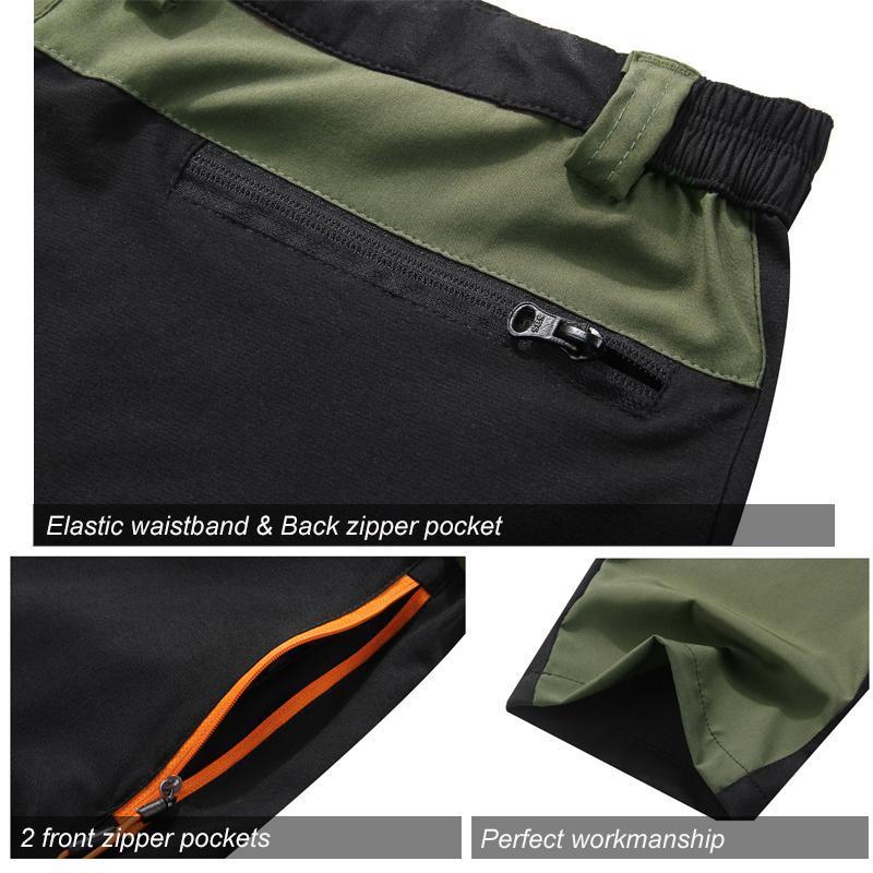 Tacvasen Pants Men Hiking Trousers Quick Dry Outdoor Pants Waterproof Summer-fishing pants-Topyoung Outdoor Store-Green-L-Bargain Bait Box