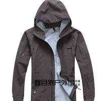 Tad Military Tactical Jacket Waterproof For Men Raptor Hard Sharkskin Jackets-Wenzhou SX Outdoor Products Co., LTD-GRAY-S-Bargain Bait Box