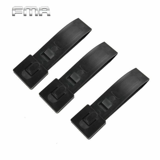 Tb-Fma 3Pcs/Lot Tactical Molle System 3 Inch Long Clips Strap Webbing Connecting-AirsoftPeak-Black-Bargain Bait Box