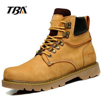 Tba Men'S Breathable Outdoor Shoes Martin Shoes High Bang Leather Shoes-TBA Official Store-TBA5703 yellow-5-Bargain Bait Box