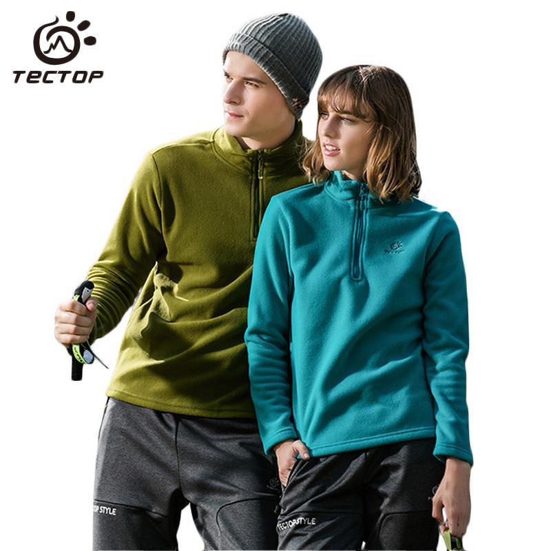 Tectop Brand Winter Polar Fleece Hiking Jackets Men Women Warm Windproof Coat-LoClimb Store-men black-Asian Size S-Bargain Bait Box