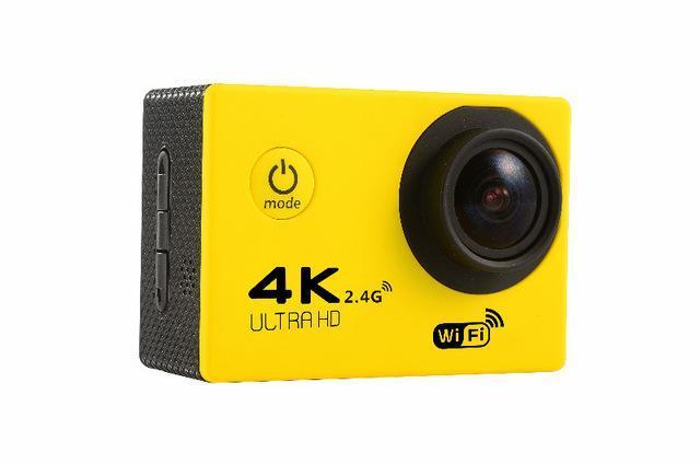 Tekcam F60R 4K Wifi Remote Action Camera 1080P Hd 16Mp Go Pro Style Helmet Cam-Action Cameras-SportsAction Cam&Accessory-yellow-standard-Bargain Bait Box