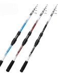 Telescopic Fishing Lure Rod Power M 2.1M Carbon Fiber Spinning Lure Rod 5-Telescoping Fishing Rods-ZHANG 's Professional lure trade co., LTD-Red-Bargain Bait Box