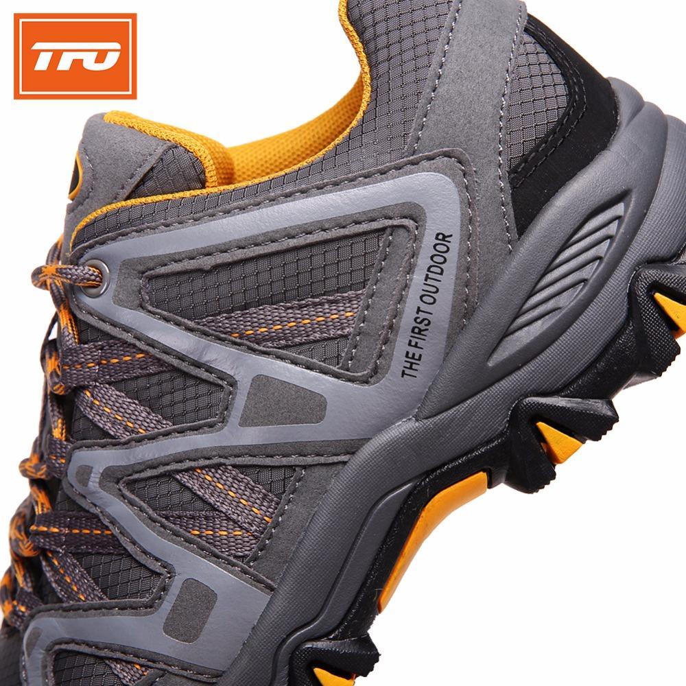 Tfo Hiking Shoes Outdoor Climbing Mountain Men Travel Camping Black Gray-TFO Official Store-Black and Gray-6.5-Bargain Bait Box
