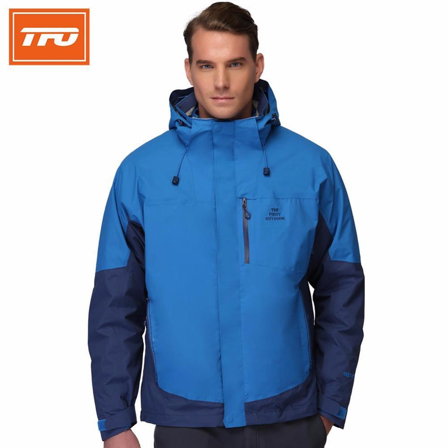 Tfo Men Hiking Jacket Down Jackets Waterproof Windbreaker Sport Coats Outdoor-TFO Official Store-Blue-M-Bargain Bait Box