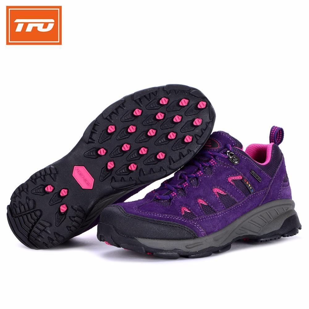 Tfo Women Hiking Shoes Leather Outdoor Anti-Skid Mountain Breathable-TFO Official Store-dark grey-5-Bargain Bait Box