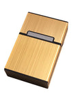Thin Creative Magnetic Snap Cigarret Case Slim Metal Cigarette Box Aluminum Gift-shopping_spree88 Store-gold-Bargain Bait Box