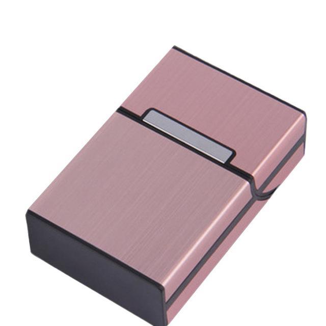 Thin Creative Magnetic Snap Cigarret Case Slim Metal Cigarette Box Aluminum Gift-shopping_spree88 Store-purple-Bargain Bait Box