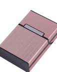 Thin Creative Magnetic Snap Cigarret Case Slim Metal Cigarette Box Aluminum Gift-shopping_spree88 Store-purple-Bargain Bait Box