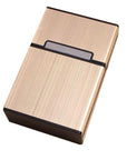 Thin Creative Magnetic Snap Cigarret Case Slim Metal Cigarette Box Aluminum Gift-shopping_spree88 Store-Soft Gold-Bargain Bait Box