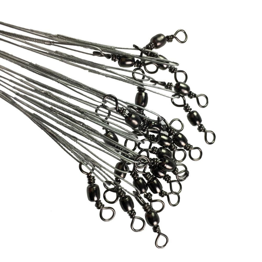 Thkfish 60Pcs 15Cm, 20Cm, 25Cm Fishing Line Steel Wire Leader With Swivel-THKFISH Official Store-Bargain Bait Box