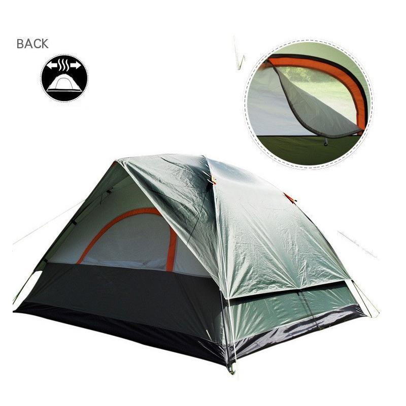 Three Person 200*200*130Cm Double Layer Weather Resistant Outdoor Camping Tent-Outdoor Gear-Up Discount Store-Blue-Bargain Bait Box