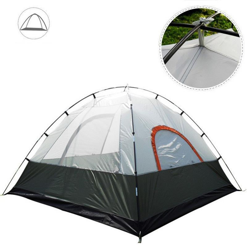 Three Person 200*200*130Cm Double Layer Weather Resistant Outdoor Camping Tent-Outdoor Gear-Up Discount Store-Blue-Bargain Bait Box