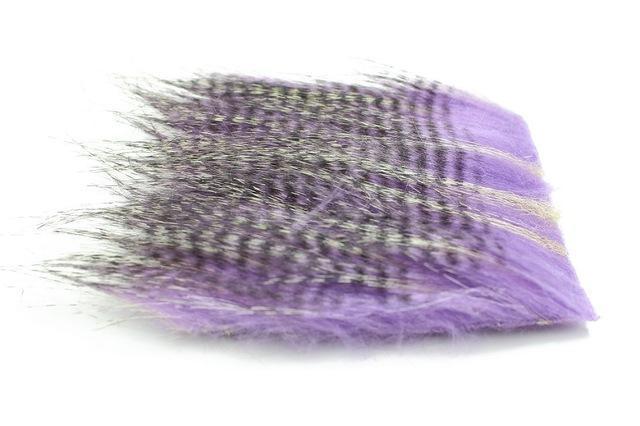 Tigofly 5 Pcs 8*8Cm Furabou Craft Fur 5 Barred Colors Fiber Streamer Tail Wing-TIGOFLY Fishing Factory Store-Purple-Bargain Bait Box