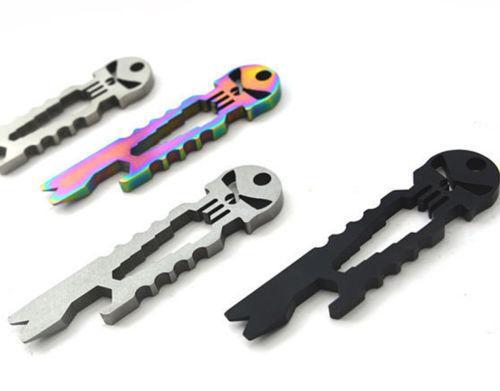 Titanium Bottle Opener Wrench Edc Skulls Multi Tools Outdoor Stainless Steel-NanYou Outdoor Camping Supplies Store-Black-Bargain Bait Box