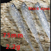 Toma 10Pcs /Lot Fish Eyes 3D Fishing Lures Soft Artificial Bait 2.2G /3.6G-ToMa Official Store-black eyes 75mm-Bargain Bait Box