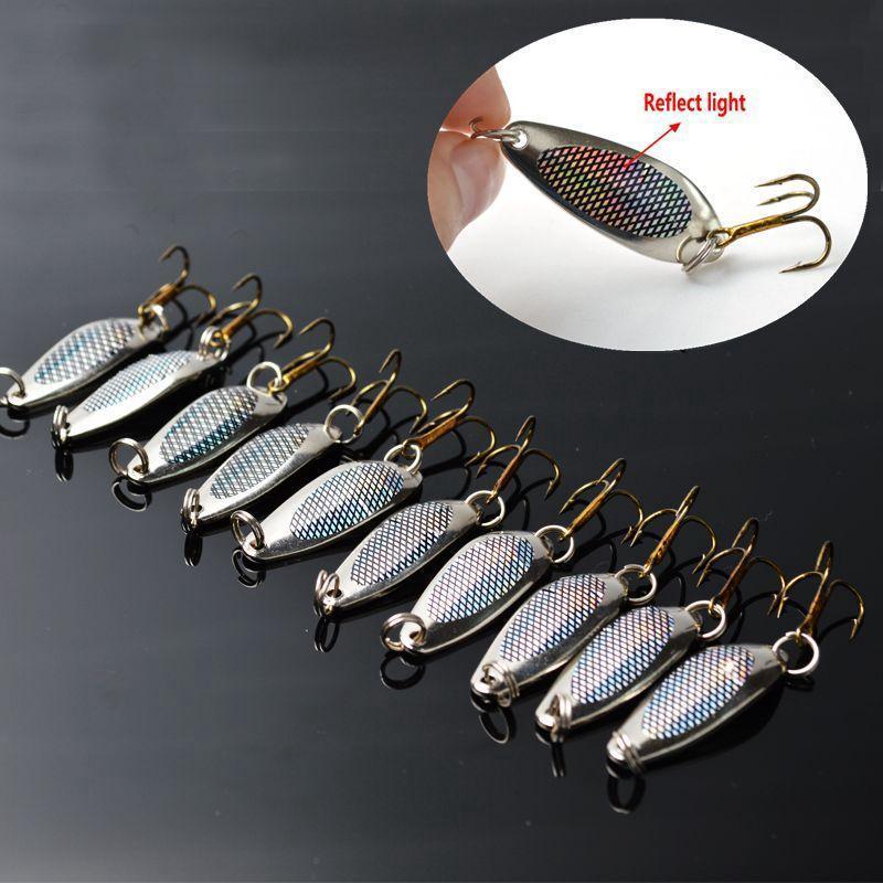 Toma 10Pcs/Lot Brand Fishing Bait Spoon Lure Silver 40Mm 5.2G Fishing Metal-ToMa Official Store-Bargain Bait Box