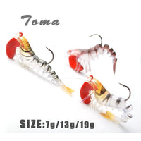 Toma 1Pcs Soft Shrimp Fishing Lures Artificial Shrimp Baits 7G/13G/19G Soft Lure-ToMa Official Store-A-Bargain Bait Box