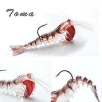 Toma 1Pcs Soft Shrimp Fishing Lures Artificial Shrimp Baits 7G/13G/19G Soft Lure-ToMa Official Store-A-Bargain Bait Box