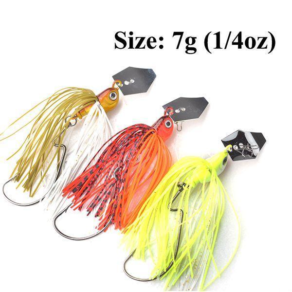 Toma 3Pcs/Lot Cheater Swimbaits Spinner Fishing Lures 7G 10G 14G Finesse Chatter-ToMa Official Store-7g Kit B-Bargain Bait Box