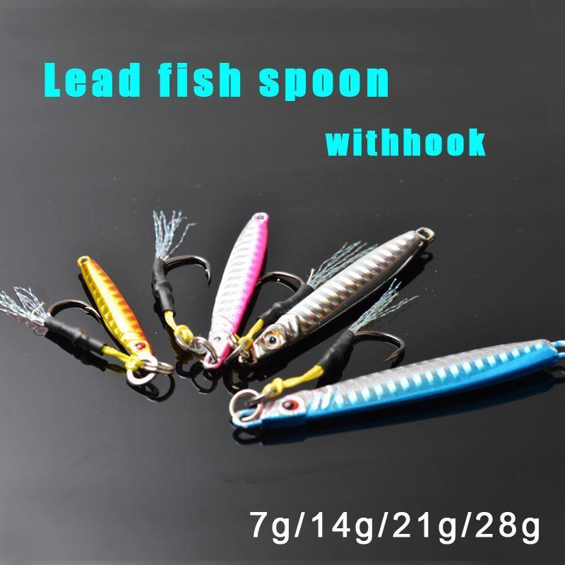 Toma 4Pcs High Quality Metal Jigging Spoon 3D Eyes Artificial Bait Sea Fishing-ToMa Official Store-7g color mix random-Bargain Bait Box