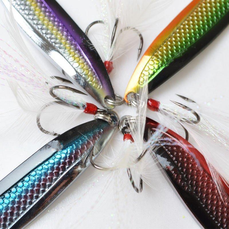 Toma 4Pcs/Lot Fishing Spoons Metal Fishing Lures Zinc Spinner Bait 2015 Hard-ToMa Official Store-18g 4colors mix-Bargain Bait Box