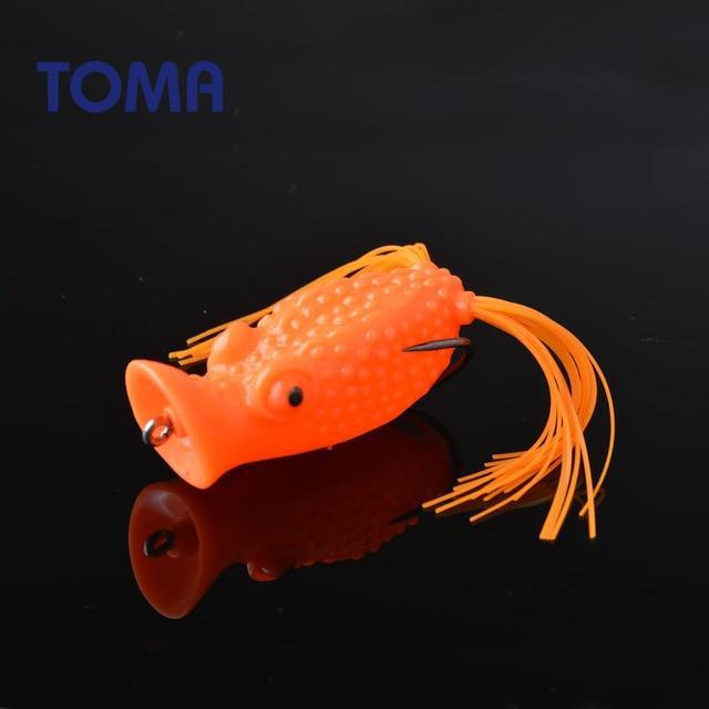 Toma Frog Fishing Lures 60Mm 15G Snakehead Lure Topwater Simulation Toad Frog-Fishing Lures-ToMa Factory Store-Orange-Bargain Bait Box