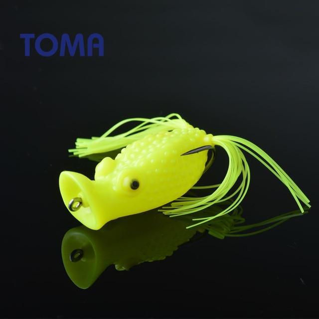 Toma Frog Fishing Lures 60Mm 15G Snakehead Lure Topwater Simulation Toad Frog-Fishing Lures-ToMa Factory Store-yellow-Bargain Bait Box