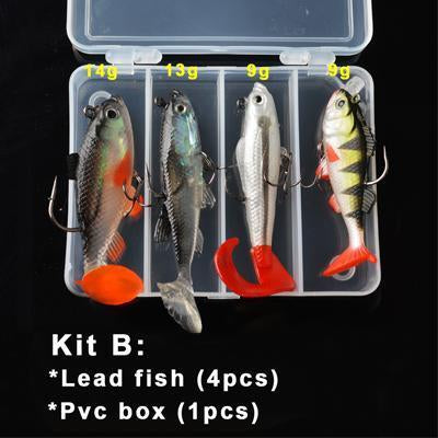 Toma Soft Lure Kit Set 18G 14G 13G 9G 8G Wobblers Artificial Bait Silicone-ToMa Official Store-Kit B-Bargain Bait Box
