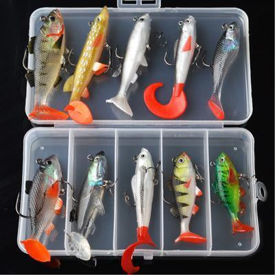 Toma Soft Lure Kit Set 18G 14G 13G 9G 8G Wobblers Artificial Bait Silicone-ToMa Official Store-Kit C-Bargain Bait Box