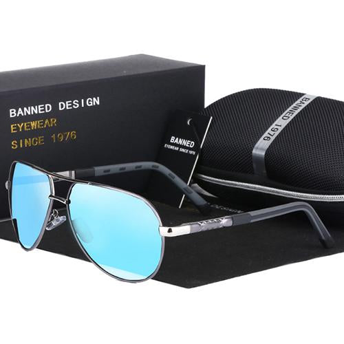 Top Anti Glare Hd Polarized Men'S Aviation Sunglasses Metal Classic Sun Glasses-Polarized Sunglasses-Bargain Bait Box-blue-Bargain Bait Box