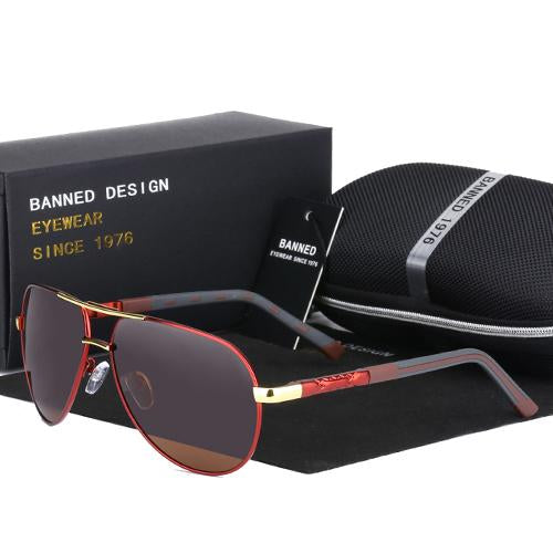 Top Anti Glare Hd Polarized Men'S Aviation Sunglasses Metal Classic Sun Glasses-Polarized Sunglasses-Bargain Bait Box-brown-Bargain Bait Box