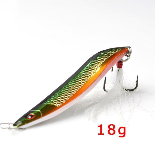 Top-Level 18G 25G Colorful Zinc Spoon Metal Lures Fishing Lures Brand Hard-ToMa Official Store-green 18g-Bargain Bait Box