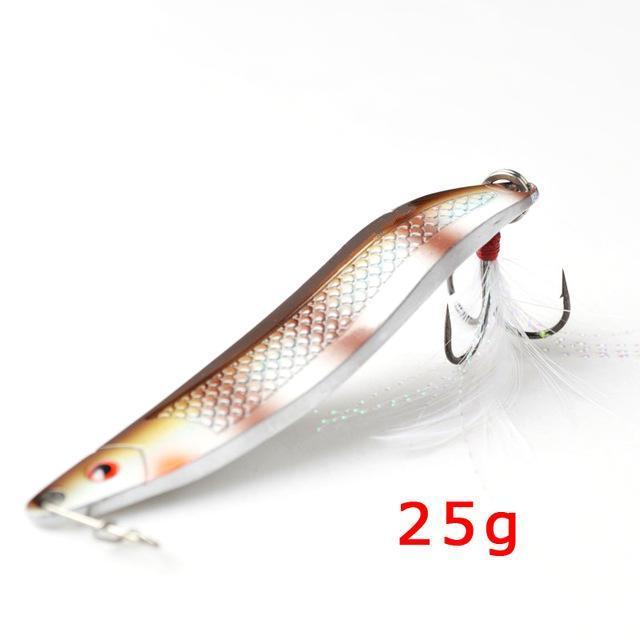 Top-Level 18G 25G Colorful Zinc Spoon Metal Lures Fishing Lures Brand Hard-ToMa Official Store-white 25g-Bargain Bait Box