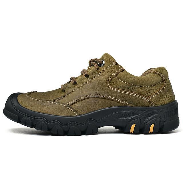 Top Quality Genuine Leather Men'S Sneakers Waterproof Leather Hiking Shoes-SENTA Official Store-Khaki-5.5-Bargain Bait Box