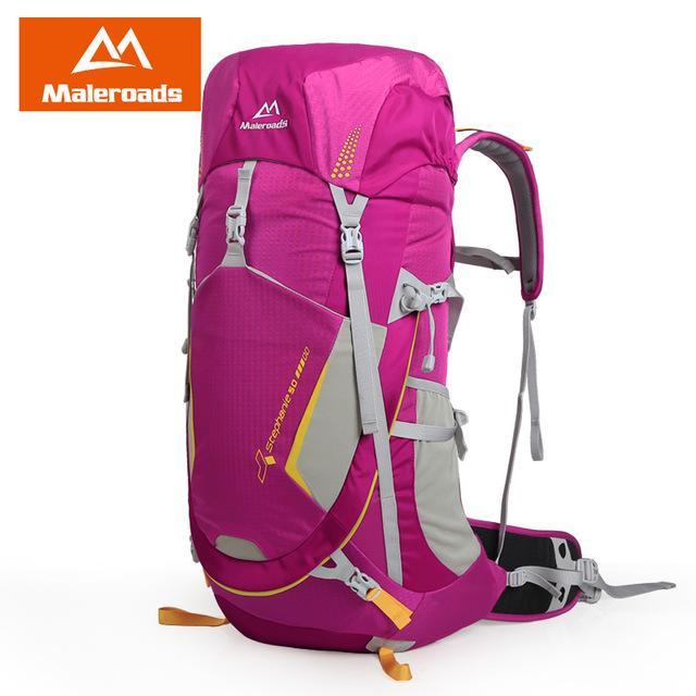 Top Quality Maleroads 50L Camping Hiking Backpack Men Women Travel Backpack-Maleroads Official Store-Rose Red 50L-Bargain Bait Box