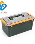 Topind 1Pc Dark Green Double Layer Waterproof Hand Tool Box,Big Fishing Tackle-Tackle Boxes-Bargain Bait Box-Bargain Bait Box