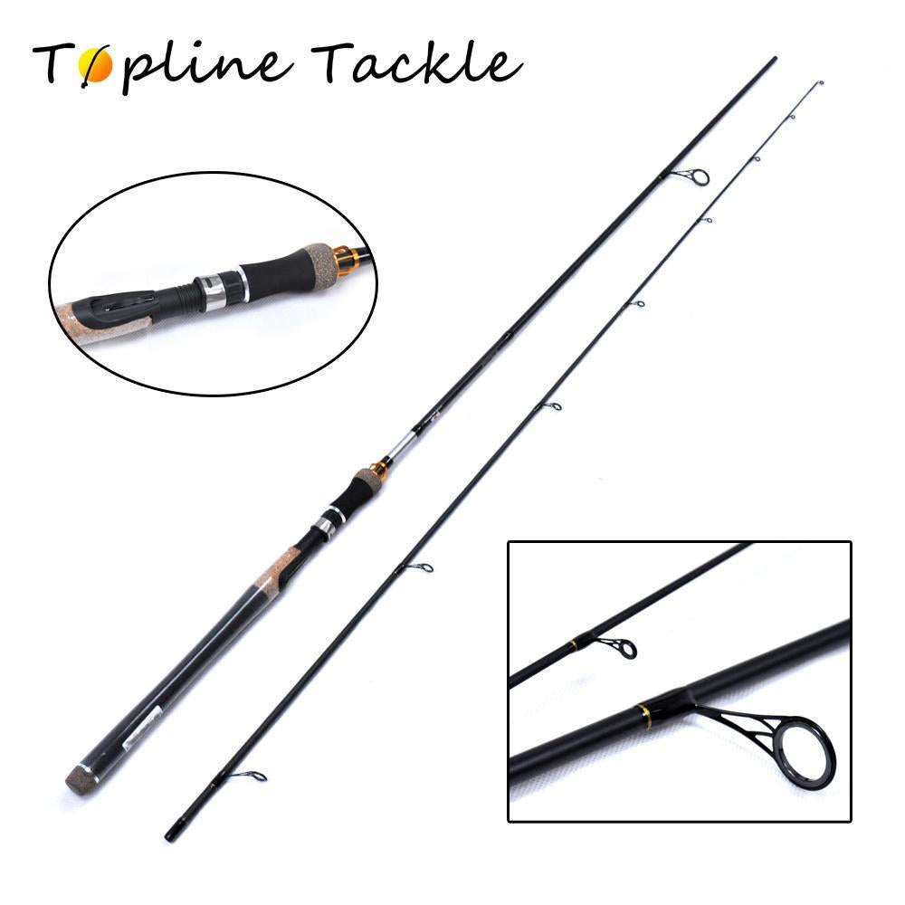 Topline Tackle Gold Colors Lure Weight 2-40G Light Spinning Fishing Rod 2.7M-Spinning Rods-Shop1326067 Store-2.4 m-Bargain Bait Box