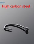 Toppory 10Pcs/Bag High Quality High Carbon Steel Hooks For Carp Fishing Black-Toppory Store-10-Bargain Bait Box
