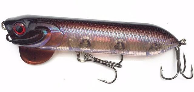 Topwater Fishing Pencil Lure 94Mm 18G Artificial Hard Bait Mini Magician Snake-Even Sports-4 Black Red-Bargain Bait Box