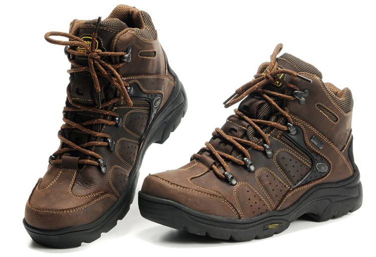 Toursh Genuine Leather Hiking Boots Outdoor Sports Hiking Shoes Men Mountain-TOURSH Store-Brown-6.5-Bargain Bait Box