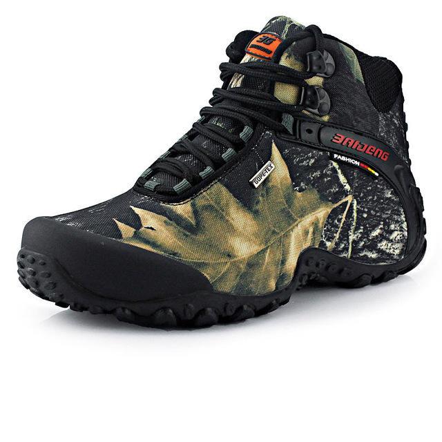 Toursh Mens Tactical Boots Waterproof Canvas Hiking Men Shoes Trekking Boots-TOURSH Store-Grey-7.5-Bargain Bait Box