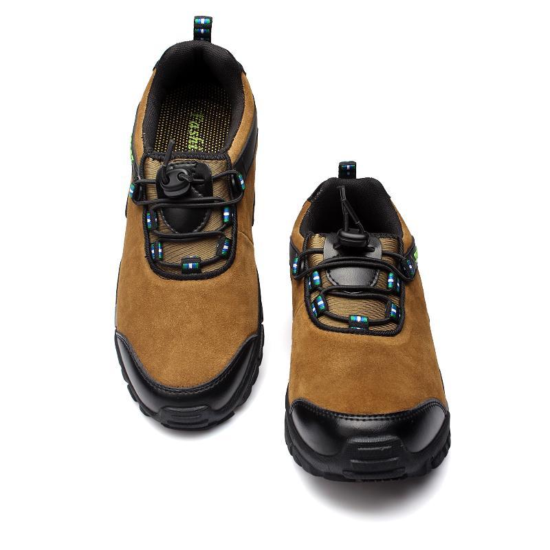 Trekking Boots Men Leather Autumn Hiking Sneakers Waterproof Mountain Shoes-YANGTENG Store-Blue-5.5-Bargain Bait Box