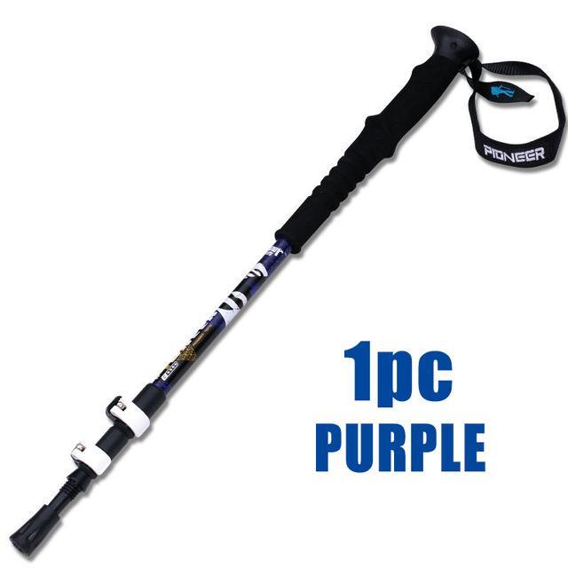 Trekking Poles Telescopic Walking Stick Lightweight Aluminum Alloy Alpenstock-DMAR Official Store-1 pc purple-Bargain Bait Box