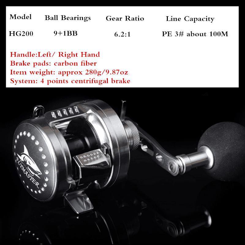 Trolling Reel 9+1Bb Drum Wheel Baitcasting Reels Centrifugal Brake Casting-Baitcasting Reels-ArrowShark fishing gear shop Store-1-Left hand-Bargain Bait Box