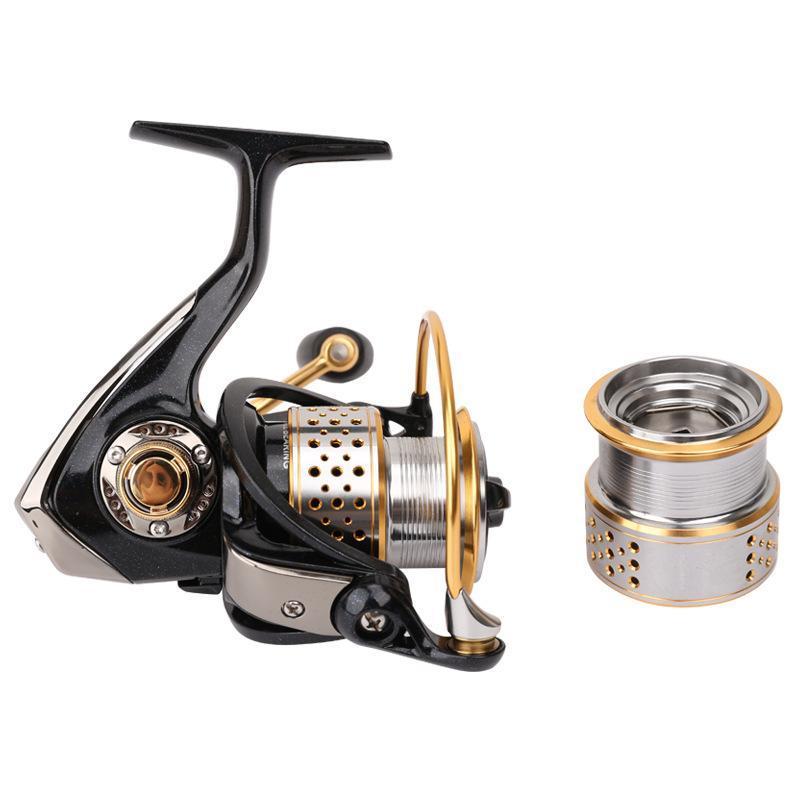Trulinoya Double Metal Spool Spining Fishing Reel 5.2:1 8+1Bb 230G Bass Or-Spinning Reels-Shop3402008 Store-Bargain Bait Box