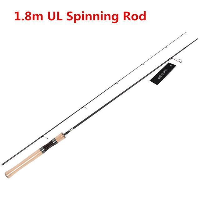 Trulinoya Dragon Pole Spinning Fishing Lure Rod Power Ul 1.8M 92G 2 Sections-Spinning Rods-KeZhi Fishing Tackle Store-Yellow-Bargain Bait Box